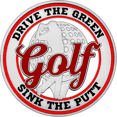 Maroon "Golf" with Red Outer Circular Borders